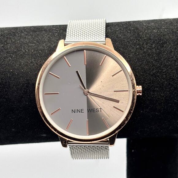 Silver & Gold Men's Nine West Watch - Picture 3 of 5